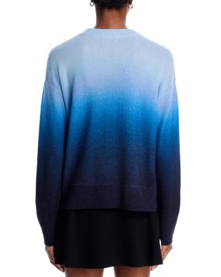 100% Cashmere Brushed Ombre Crewneck Sweater - Exclusive
