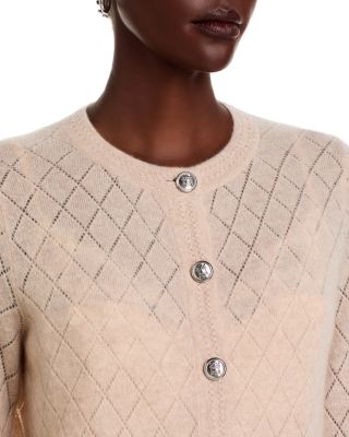 100% Cashmere Crewneck Cardigan Sweater - Exclusive
