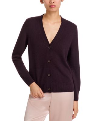 100% Cashmere V Neck Cardigan Sweater - Exclusive
