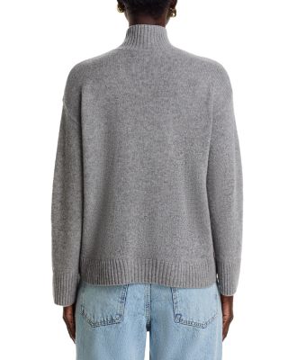 100% Cashmere Garden Floral Mock Neck Sweater - Exclusive