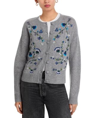 100% Cashmere Crewneck Cardigan Sweater - Exclusive