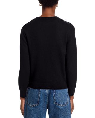 100% Cashmere Crewneck Cardigan Sweater - Exclusive