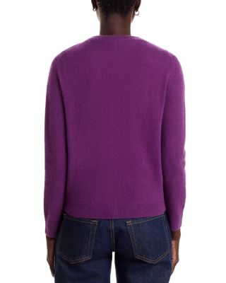 100% Cashmere Crewneck Cardigan Sweater - Exclusive