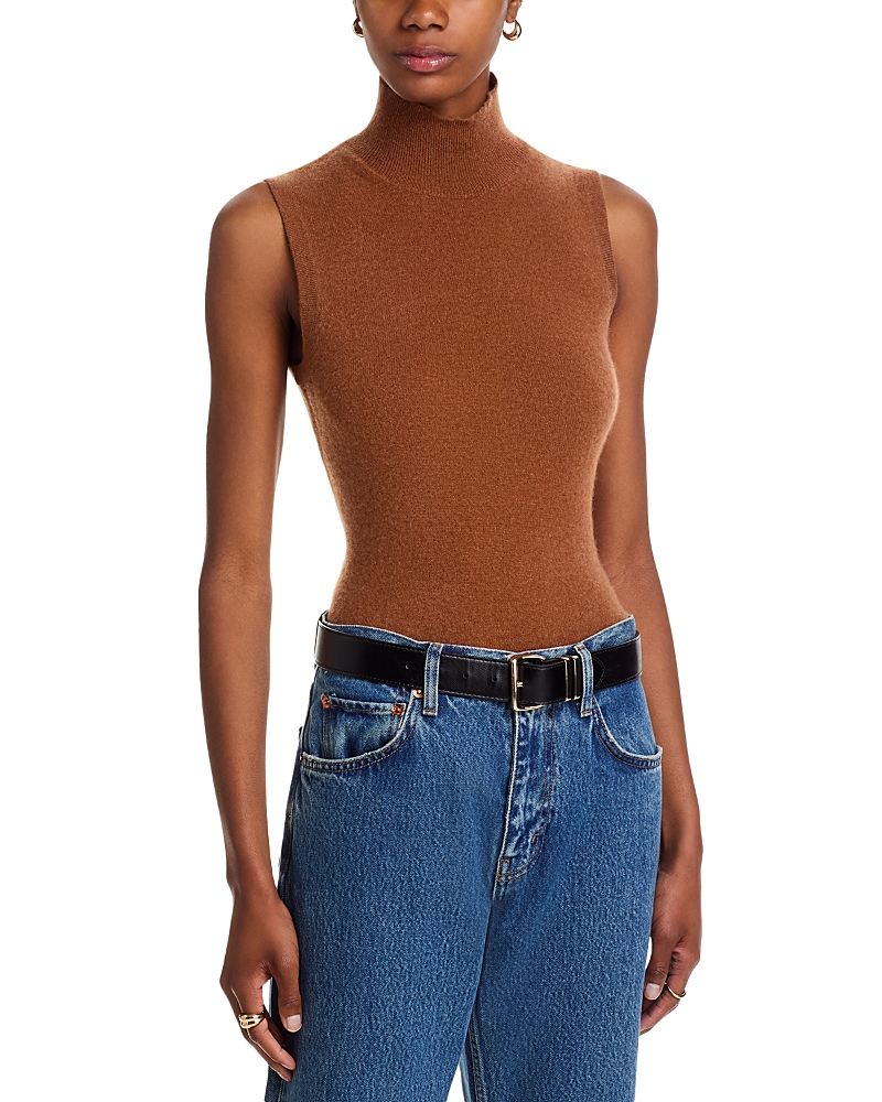 C By Bloomingdale's Sleeveless Cashmere Sweater - Exclusive In Burgundy