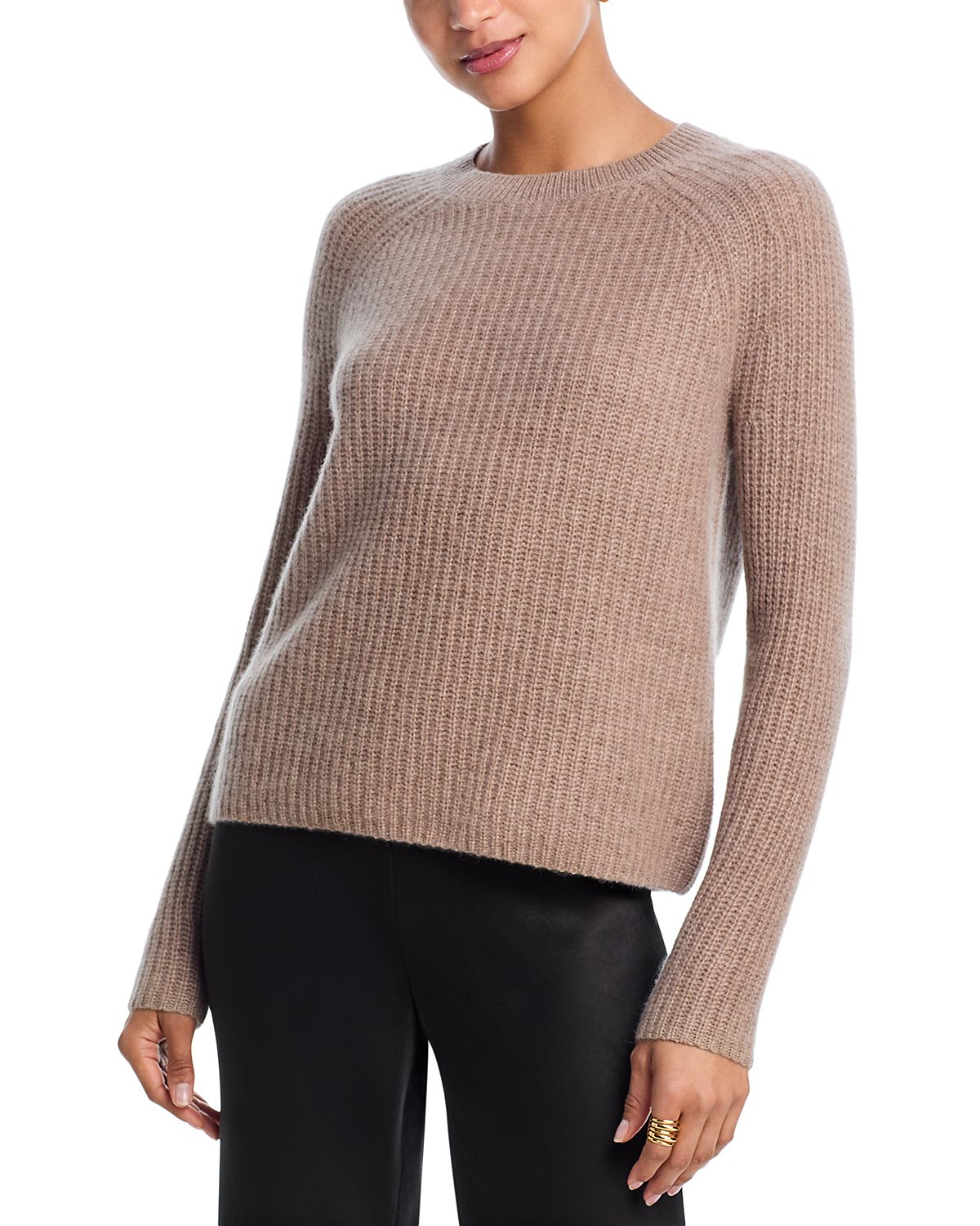 C by Bloomingdale's Cashmere Shaker Stitch Raglan Sweater - Exclusive