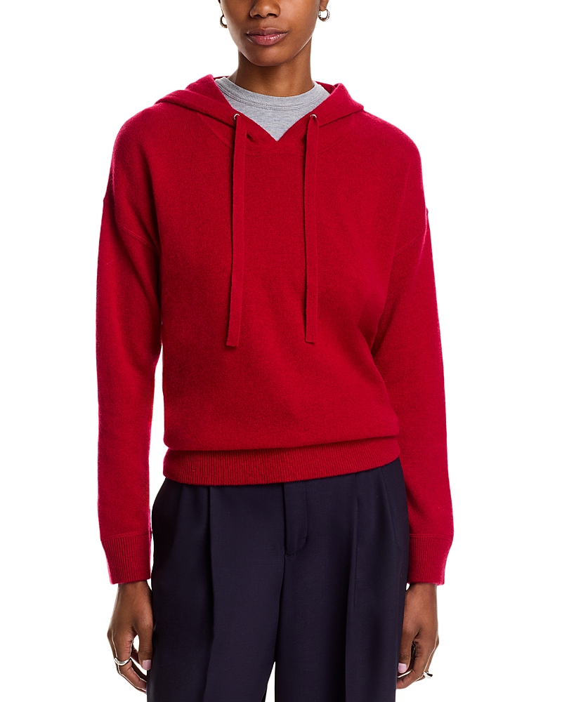 C By Bloomingdale's Cashmere Pullover Cashmere Hoodie - Exclusive In Burgundy