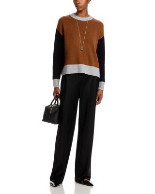 100% Cashmere Color Blocked Sweater - Exclusive