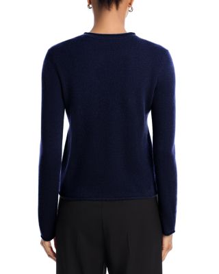 100% Cashmere Rolled Edge Sweater - Exclusive