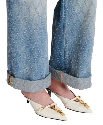 Women's Sync Leather Mules with Pointed Toe