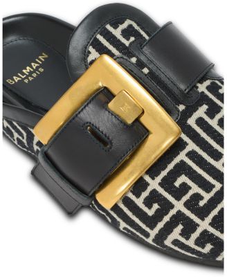 Women's Anthem Mules in Jacquard Canvas with PB Monogram