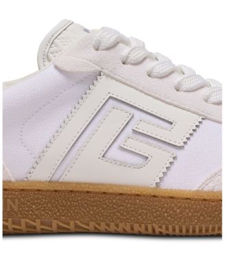 Women's Leather and Canvas Swan Trainers