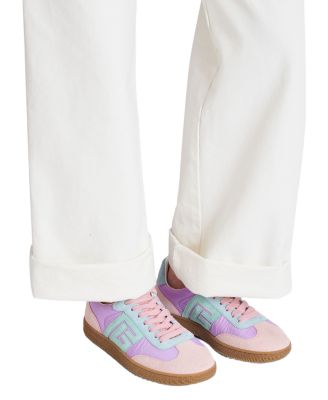 Women's Swan Suede and Nylon Trainers