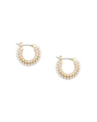 ALLSAINTS - Imitation Pearl Huggie Hoop Earrings