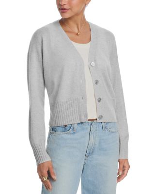 AQUA - 100% Cashmere V Neck Cardigan - Exclusive