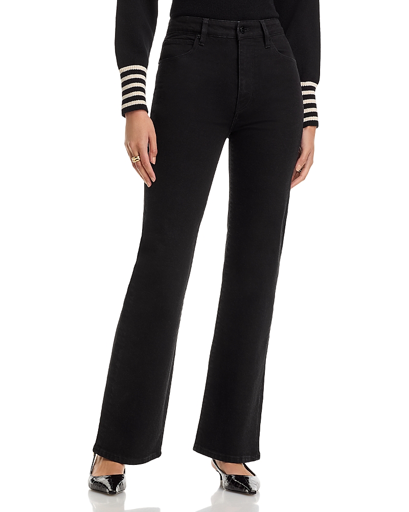 Frame The Arrow High Rise Bootcut Jeans In Black In Black