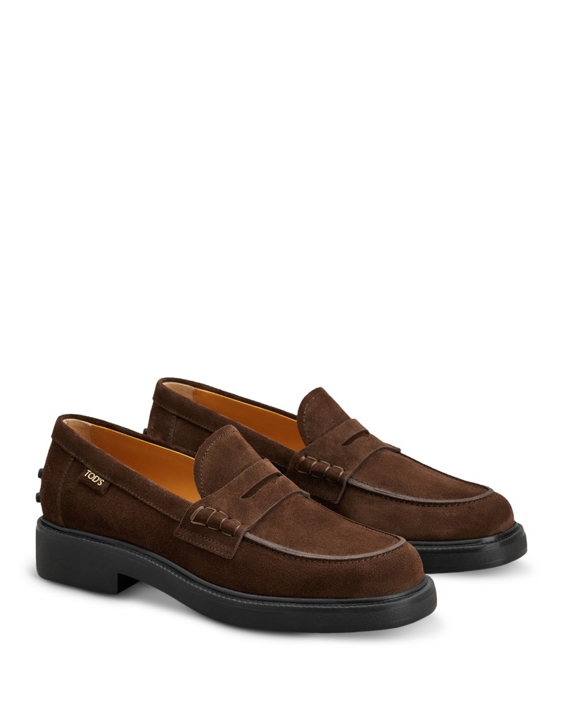 Tod's Women's Gomma Penny Loafers in Dark Brown