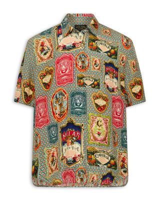 Oversized Printed Short Sleeve Shirt