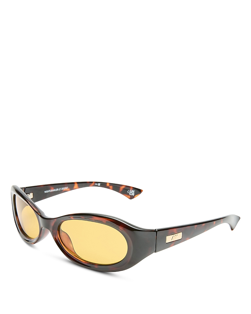 Le Specs Nightcrawler Oval Sunglasses, 55mm In Black