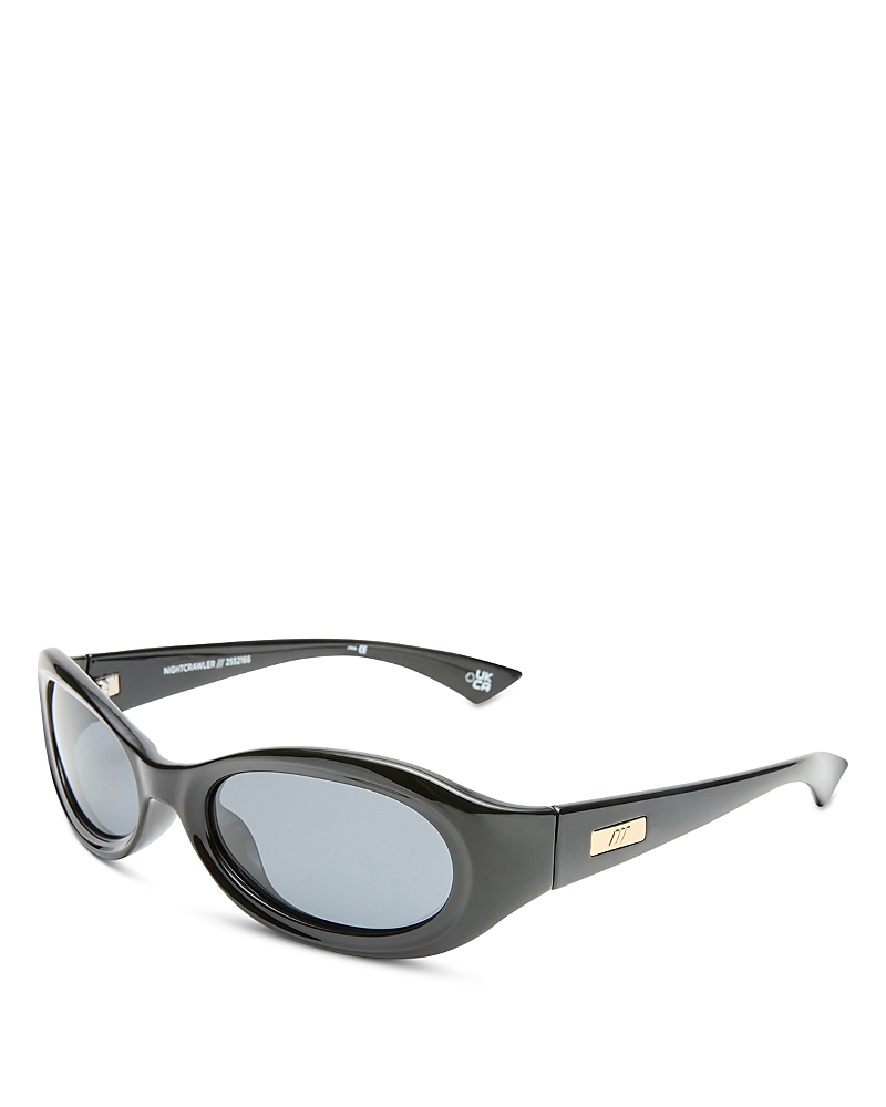 Le Specs Nightcrawler Oval Sunglasses, 55mm In Gray