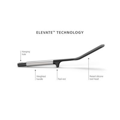 Elevate Silicone Slotted Turner with Integrated Tool Rest