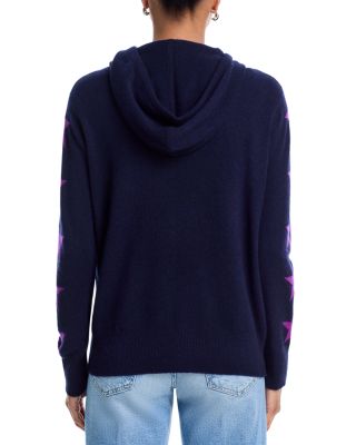 100% Cashmere Star Sleeve Hoodie Sweater - Exclusive
