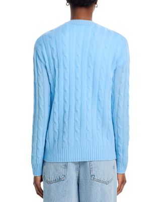 100% Cashmere Cable Knit Crewneck Sweater - Exclusive