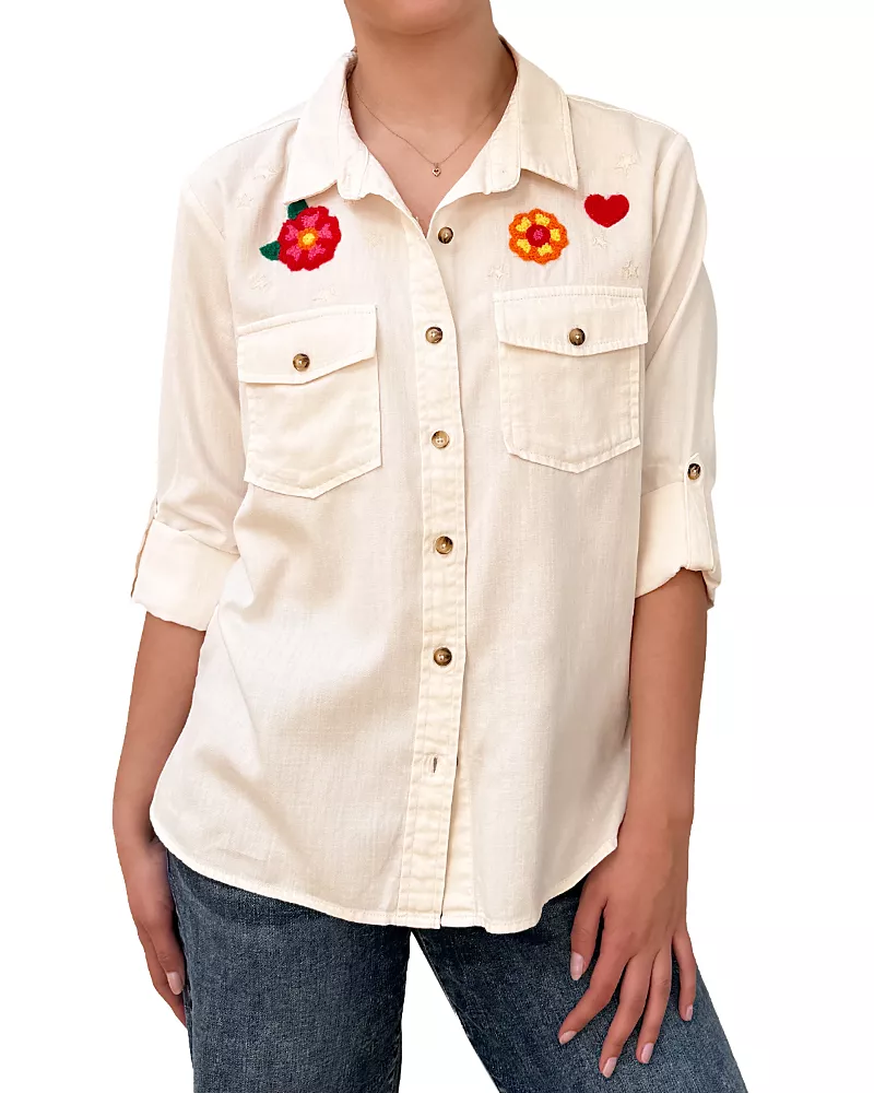 Billy T Birds of a Feather Denim Shirt