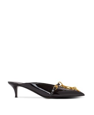 Women's Sync Patent Leather Mules with Pointed Toe