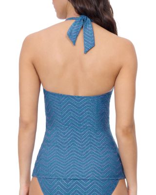 Blend Halter Texture Tankini Top