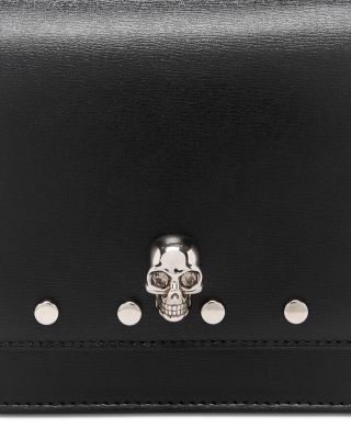 Small Skull Leather Crossbody Bag