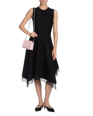 Skull Mini Croc Embossed Leather Crossbody Bag