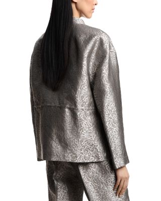 Shiny Jacquard Blazer