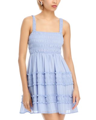 Shadow Stripe Gathered Mini Dress - Exclusive