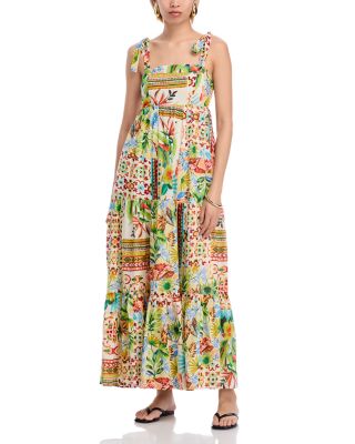 Palm Tie Strap Maxi Dress - Exclusive