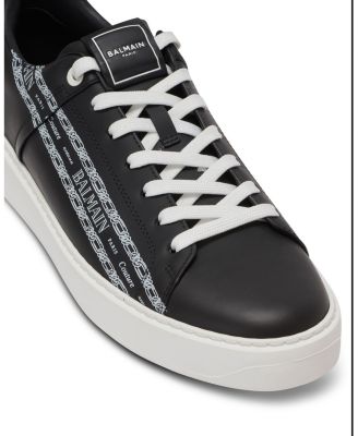  Men's B-Court Printed Calfskin Trainers Sneakers