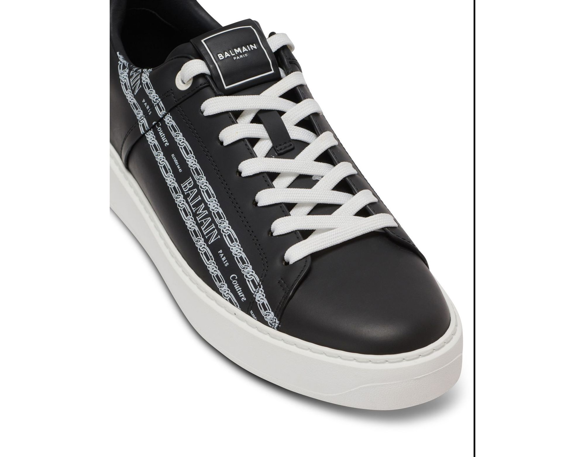 Men's B-Court Printed Calfskin Trainers Sneakers — Image 5