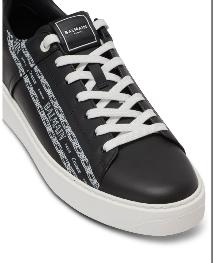 Men's B-Court Printed Calfskin Trainers Sneakers