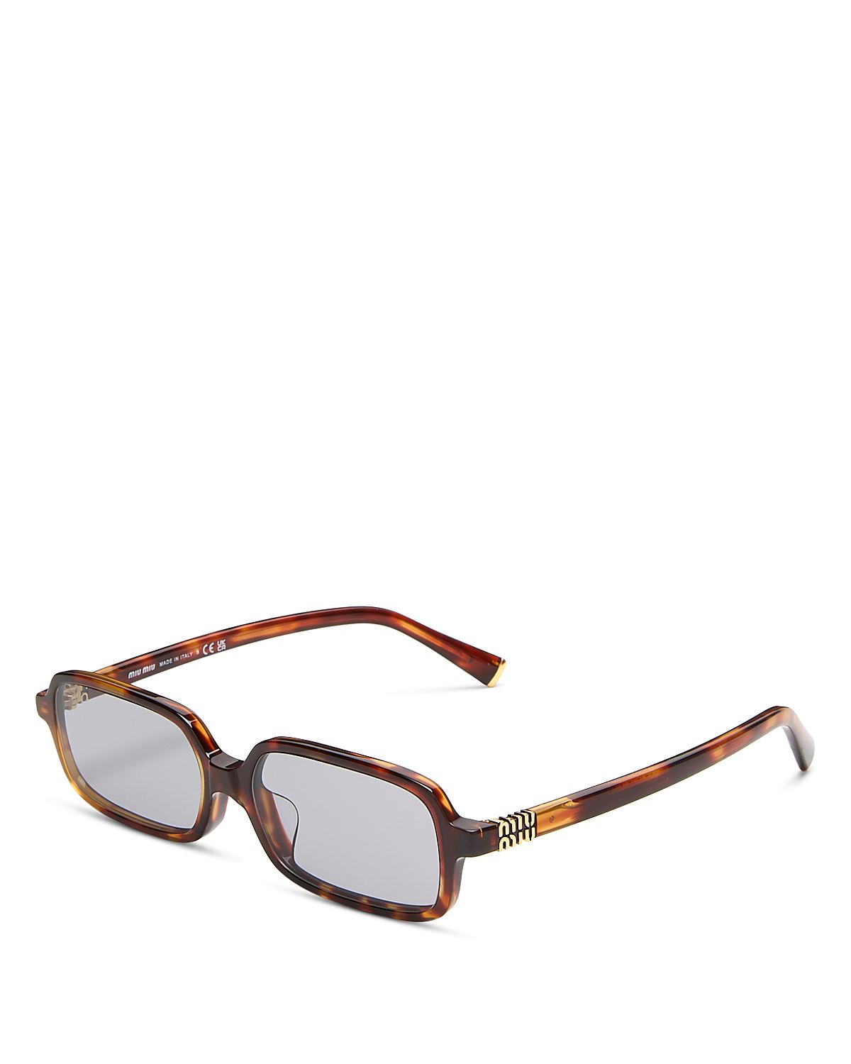 Miu Miu Regard Rectangle Sunglasses, 52mm