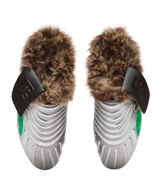 Men's Half Time Faux Fur Lined Mules with Technical Fabrics