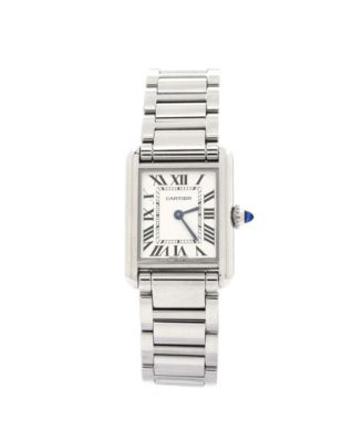Pre-Owned Cartier - Must de Cartier Tank Quartz Watch in Stainless Steel 22mm