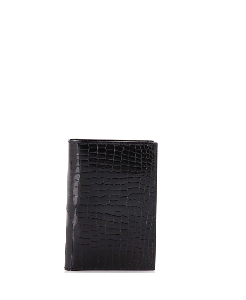 PRE-OWNED HERMES PRE-OWNED HERMES MC2 EUCLIDE CARD HOLDER CASE POROSUS CROCODILE