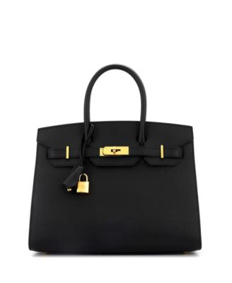 Pre-Owned HERMÈS - Birkin 30 Handbag Black Epsom with Gold Hardware