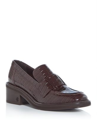 Jimmy Choo Women's Tylor 60 Croc Embossed Loafers | Bloomingdale's