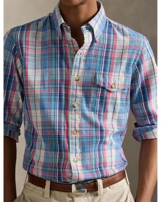 Classic Fit Plaid Twill Shirt