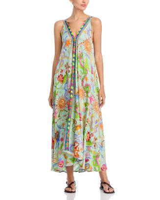 long sleeve maxi dress vacation Floral Print Long Sleeve Maxi Dress