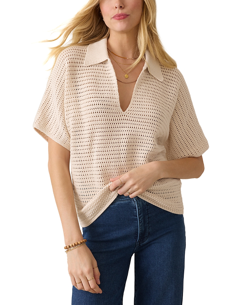 Faherty Seacoast Open Stitch Cotton Polo