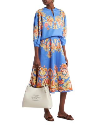 Paisley Split Neck Blouse