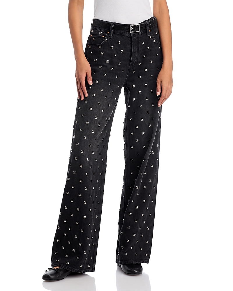 Mother The Smoothie Sneak Jeans In Nails For Dinner In Black