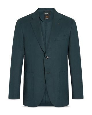 ZEGNA - Oasi Lino Blue Flower Jacket