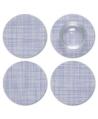 Chilewich - Mini Basketweave Round Coaster, Set of 4